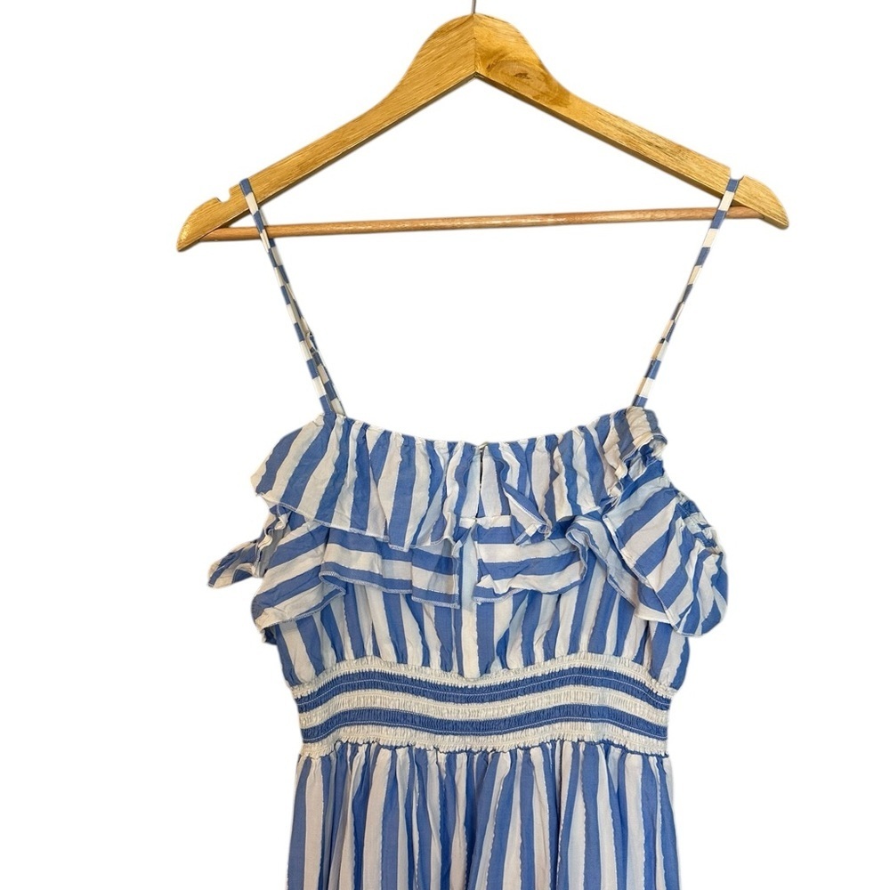 Vineyard Vines Blue White Stripe Midi Dress Size M - Picture 4 of 7